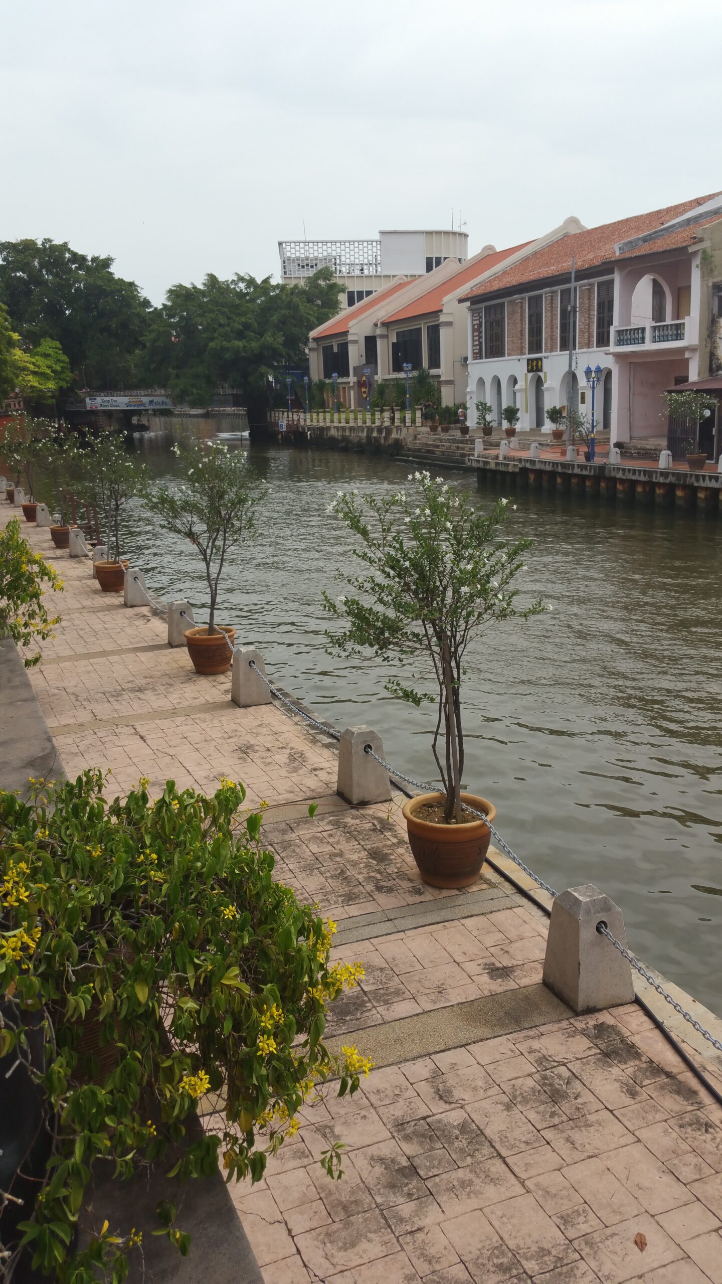 Riu i edificis històrics de Melaka, Malàisia