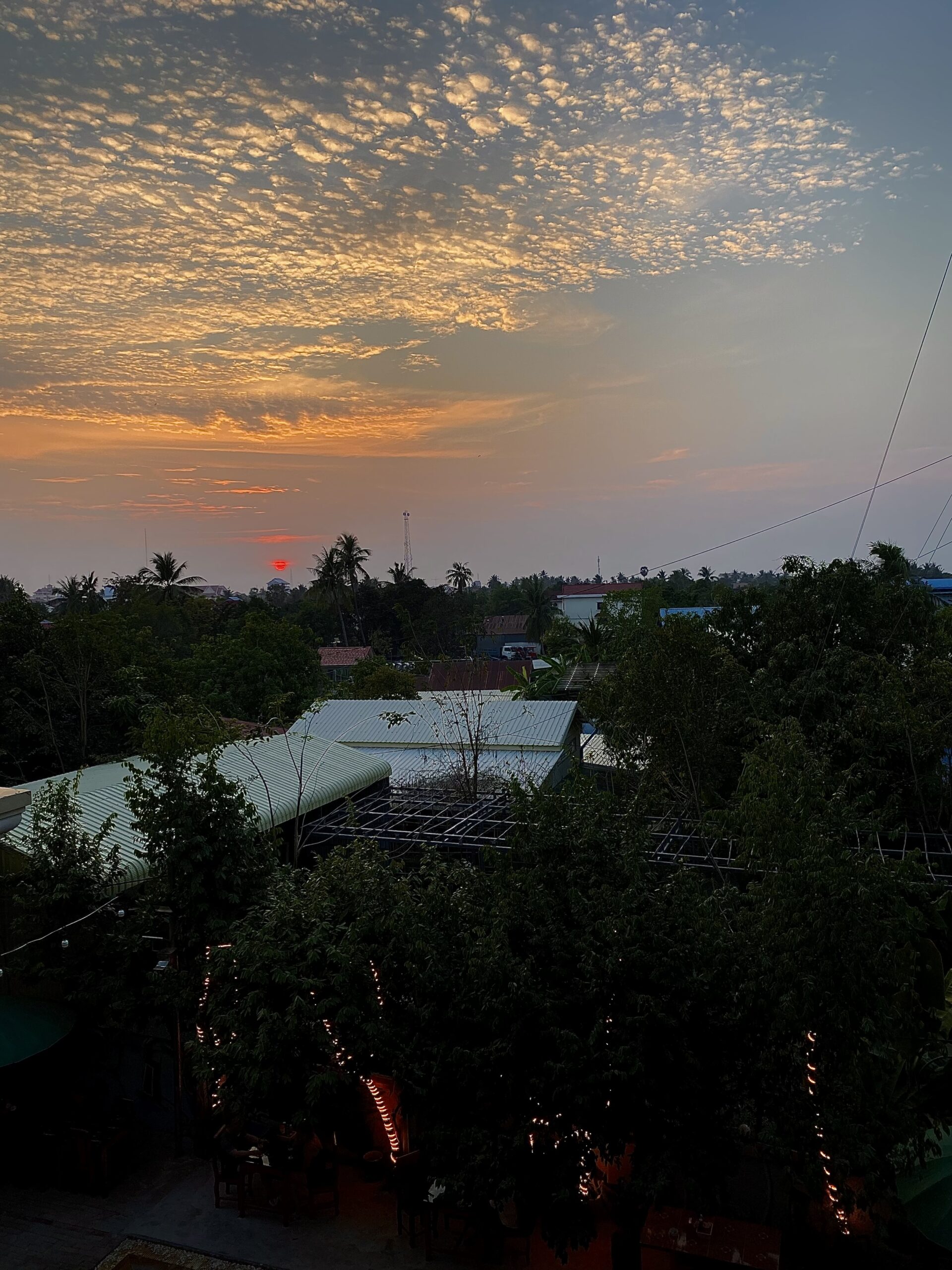Paisatge al capvespre als voltants de Battambang, Cambodja