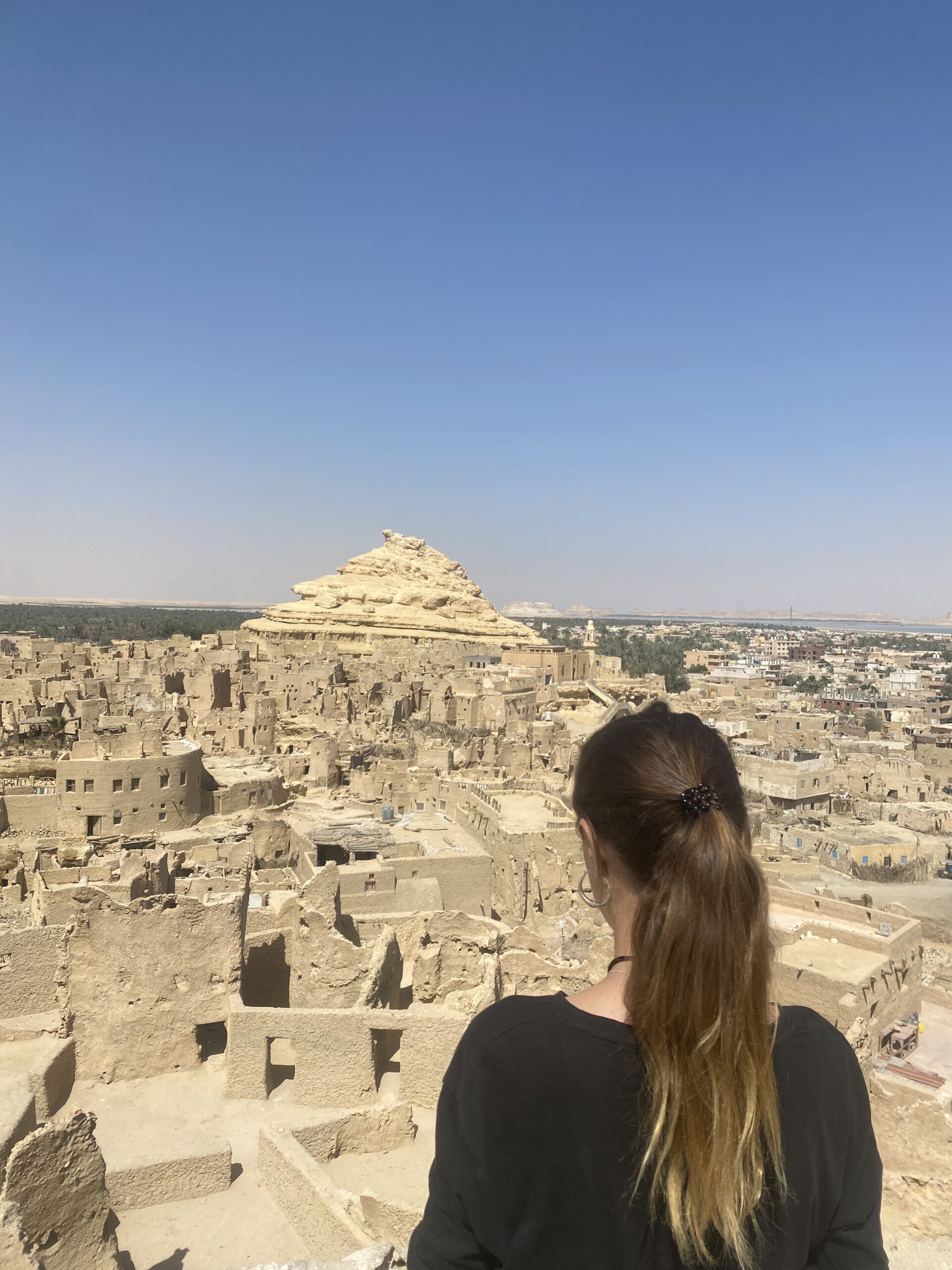 Les ruïnes de fang de la fortalesa de Shali, a Siwa, vistes des de dalt